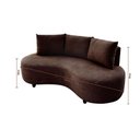 Ver imagem 3 de Sofa Orgânico Curvo Feijão 195cm Boucle Marrom Venus Estofama