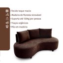 Ver imagem 5 de Sofa Orgânico Curvo Feijão 195cm Boucle Marrom Venus Estofama