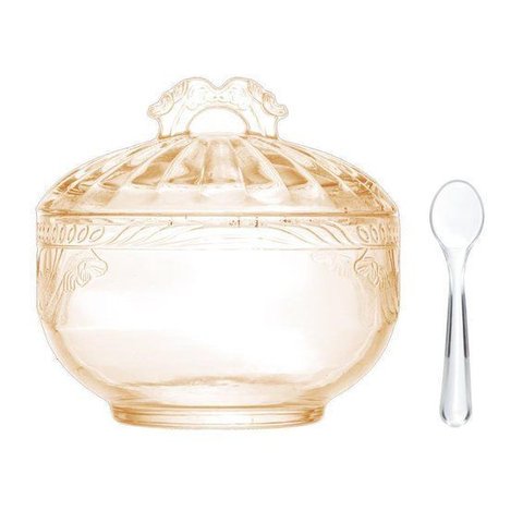 Açucareiro de Cristal Ecologico com Colher Imperial Ambar 12cm X 11,5cm