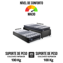 Ver imagem 6 de Bicama Box Solteiro 88x188 Suede Preto com Dois Colchões Gransleep Molas Verticoil Ecoflex