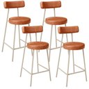 Ver imagem 1 de Kit 04 Banquetas Baixa Cozinha Sala Jantar Bancada Milão Arena L02 Couríssimo Camel - lyam decor