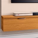 Ver imagem 7 de Painel Tv 55 Pol 160cm Bancada Suspensa Lets Cinamomo/off - Hb Móveis