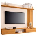 Ver imagem 2 de Painel Tv 55 Pol 160cm Bancada Suspensa Lets Cinamomo/off - Hb Móveis