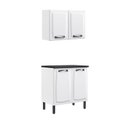 Ver imagem 3 de Cozinha Compacta Modulada em Aço 2 Peças 4 Portas New Premium Itatiaia Branco