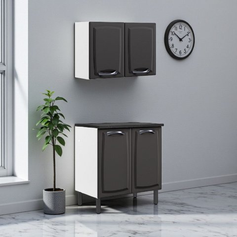 Cozinha Compacta em Aço 2 Peças 4 Portas New Premium Itatiaia