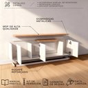 Ver imagem 7 de Rack MDF 155cm Portas Nicho Central e Rodapé Branco/Naturale