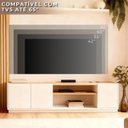 Ver mais imagens de Rack MDF 155cm Portas Nicho Central e Rodapé Branco/Naturale