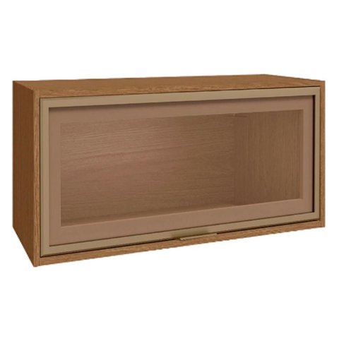 Armario Aereo Cozinha 1 Porta Basculante 100% Mdf 70 Cm Vitória Carvalho/reflecta - Móveis Rimo