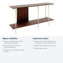 Ver imagem 3 de Aparador Sólis Moderno 2 Prateleiras MDF 160cm Avelã Rudnick