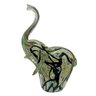 Escultura Elefante Decoração de Sala em Vidro estilo Murano Cinza - 24x19cm - 1