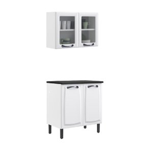 Cozinha Compacta em Aço 2 Peças 4 Portas New Premium Itatiaia