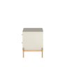 Conjunto 2 Mesas de Cabeceira com 2 Gavetas Jasper 64 Cm - Off White Fosco C/ Dourado - 7