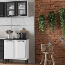Cozinha Compacta em Aço 2 Peças 4 Portas New Premium Itatiaia - 2
