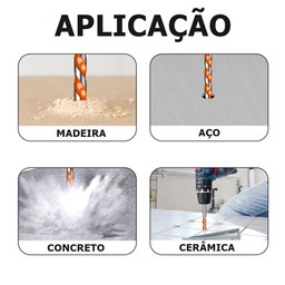 Kit 5 Broca De Torção Triangular Multifuncional 6/6/8/10/12mm - 5