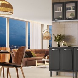 Cozinha Compacta em Aço 2 Peças 4 Portas New Premium Itatiaia - 3