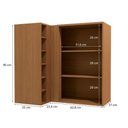 Ver imagem 2 de Armário Aéreo Canto Reto 98cm 1 Porta Maxxi Kappesberg