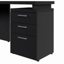 Ver imagem 6 de Mesa em L 1,20m com Gaveteiro 3 Gavetas Pés Painel F5 Office Cor:preto
