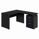 Ver imagem 3 de Mesa em L 1,20m com Gaveteiro 3 Gavetas Pés Painel F5 Office Cor:preto