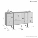 Ver imagem 4 de Buffet Aparador 160cm 4 Portas Caricia Candian JCM Móveis