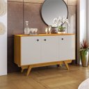 Ver imagem 1 de Buffet Aparador 3 Portas Harmonia Candian Amarelo/Cinamomo/Off White