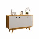 Ver imagem 2 de Buffet Aparador 3 Portas Harmonia Candian Amarelo/Cinamomo/Off White