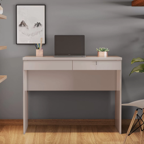 Escrivaninha Mesa Escritório Felicia Candian 105cm Off Branco