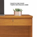 Ver imagem 4 de Escrivaninha Mesa Escritório Felicia Candian 105cm Cinamomo Marrom