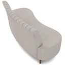 Ver imagem 3 de Sofá Chaise Living 2 Lugares 135cm para Sala Cayman K01 Linho Cru