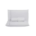 Ver imagem 1 de Kit Jogo de Lençol Queen Ponto Palito 400 Fios com Elástico e Fronhas 3 Peças:branco