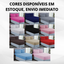 Ver mais imagens de Kit Jogo de Lençol Queen Ponto Palito 400 Fios com Elástico e Fronhas 3 Peças:branco