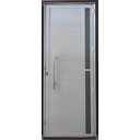 Ver imagem 1 de Porta De Alumínio Lambril 2,10 X 0,90 Esquerda Linha 25 Premium Com Visor E Puxador