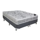 Ver imagem 1 de Cama Box Queen: Colchão Molas Pocket Ensacadas Castor Super Luxo Látex Slx + Base Crc Suede Gray (