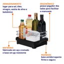 Ver imagem 2 de Porta Condimentos de Mesa Para Sal Vinagre Óleo e Azeite em Aço Cromado - Wp Connect Suporte para Te