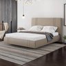 Cama Flutuante Star Queen em Linho Sky Box Bege - 1