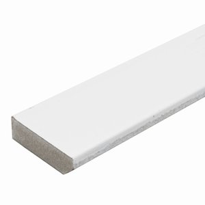 Rodapé de MDF 5cm x 15mm x 2.20m Revestido Liso Casablanca