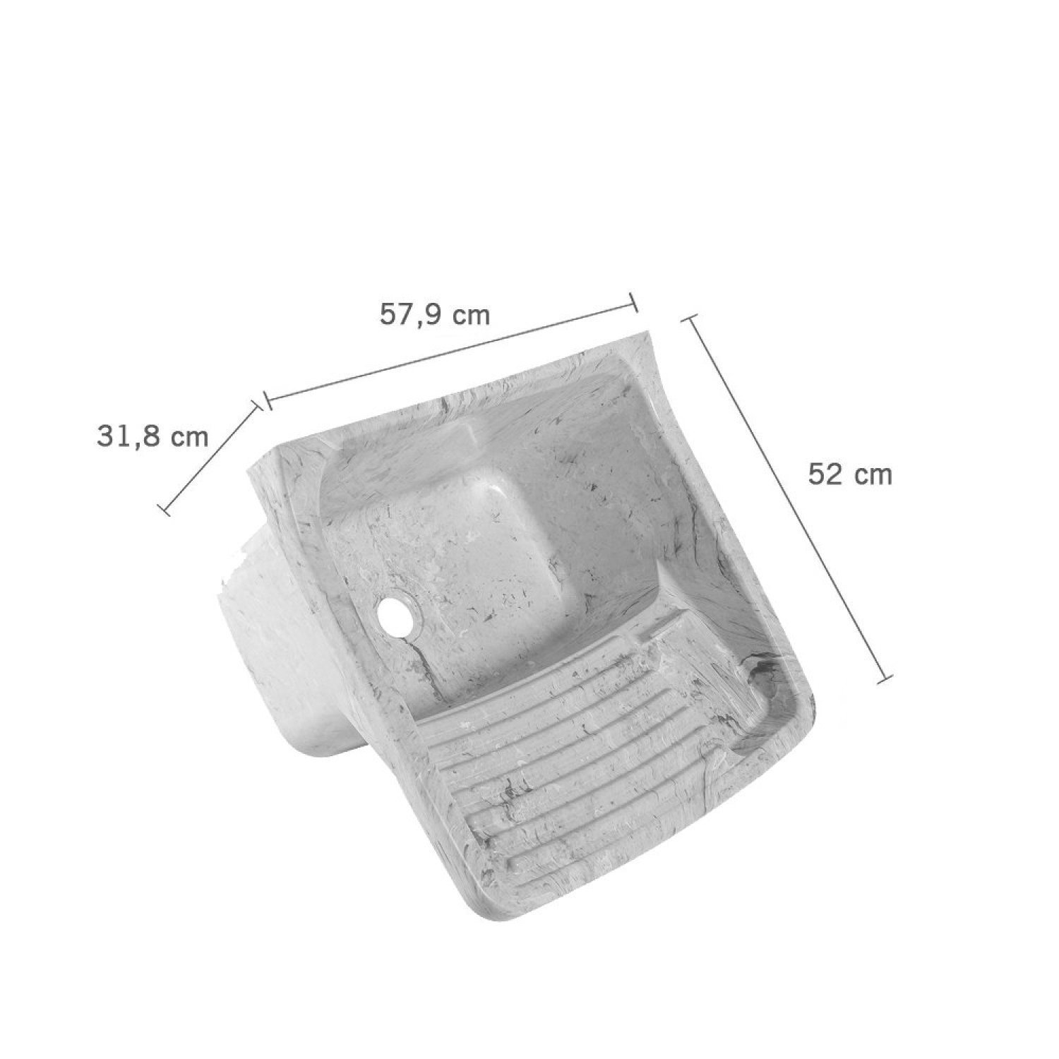 Tanque Plástico 40 Litros 57,9x52x31,8cm Astra - 3