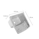 Ver imagem 3 de Tanque Plástico 40 Litros 57,9x52x31,8cm Astra Branco Marmorizado