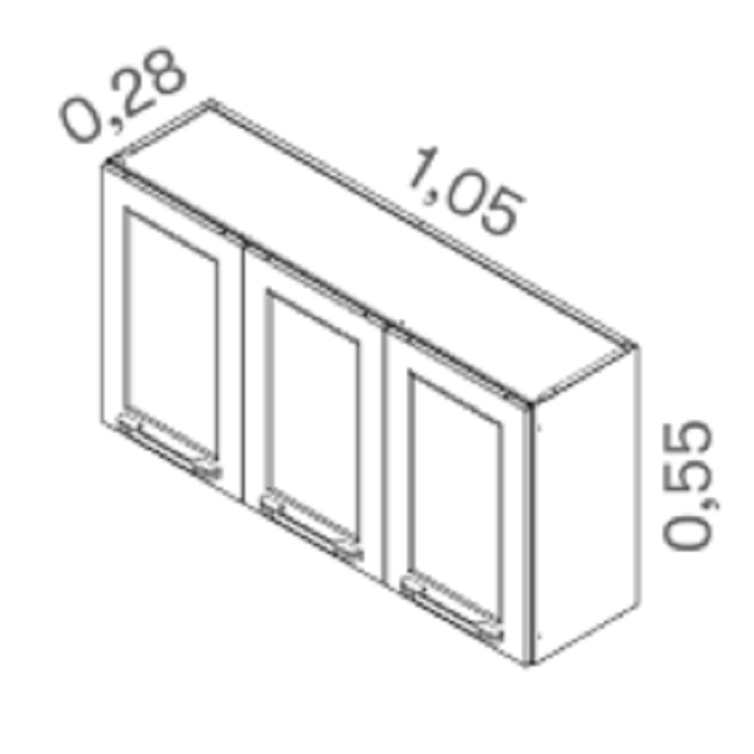 Armário em Aço 105cm 3 Portas Florença  - 5