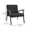 Ver imagem 5 de Kit 2 Poltronas Haley Moderna Decorativa Estofada Corino Sala Estar Quarto Escritório Recepção:marro