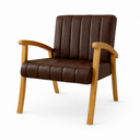 Ver imagem 3 de Kit 2 Poltronas Haley Moderna Decorativa Estofada Corino Sala Estar Quarto Escritório Recepção:marro