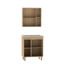 Ver imagem 4 de conjunto Banheiro Cannes 70cm Armário Completo Gabinete Cuba Espelheira