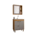 Ver imagem 2 de conjunto Banheiro Cannes 70cm Armário Completo Gabinete Cuba Espelheira
