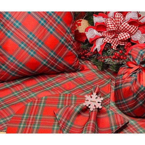Kit Jogo Americano + Guardanapo Natal Vermelho/verde Nsw 4 Peças