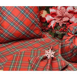 Kit Jogo Americano + Guardanapo Natal Vermelho/verde Nsw 4 Peças