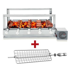 Churrasqueira Giratória Artinox Grill The Grill com 5 Espetos, 2 andares e 1 Motor Bivolt do Lado