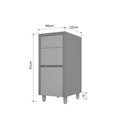 Ver imagem 2 de Gabinete Cozinha Modulado Condessa 3 Gavs 40cm Carvalho/Greige Nesher