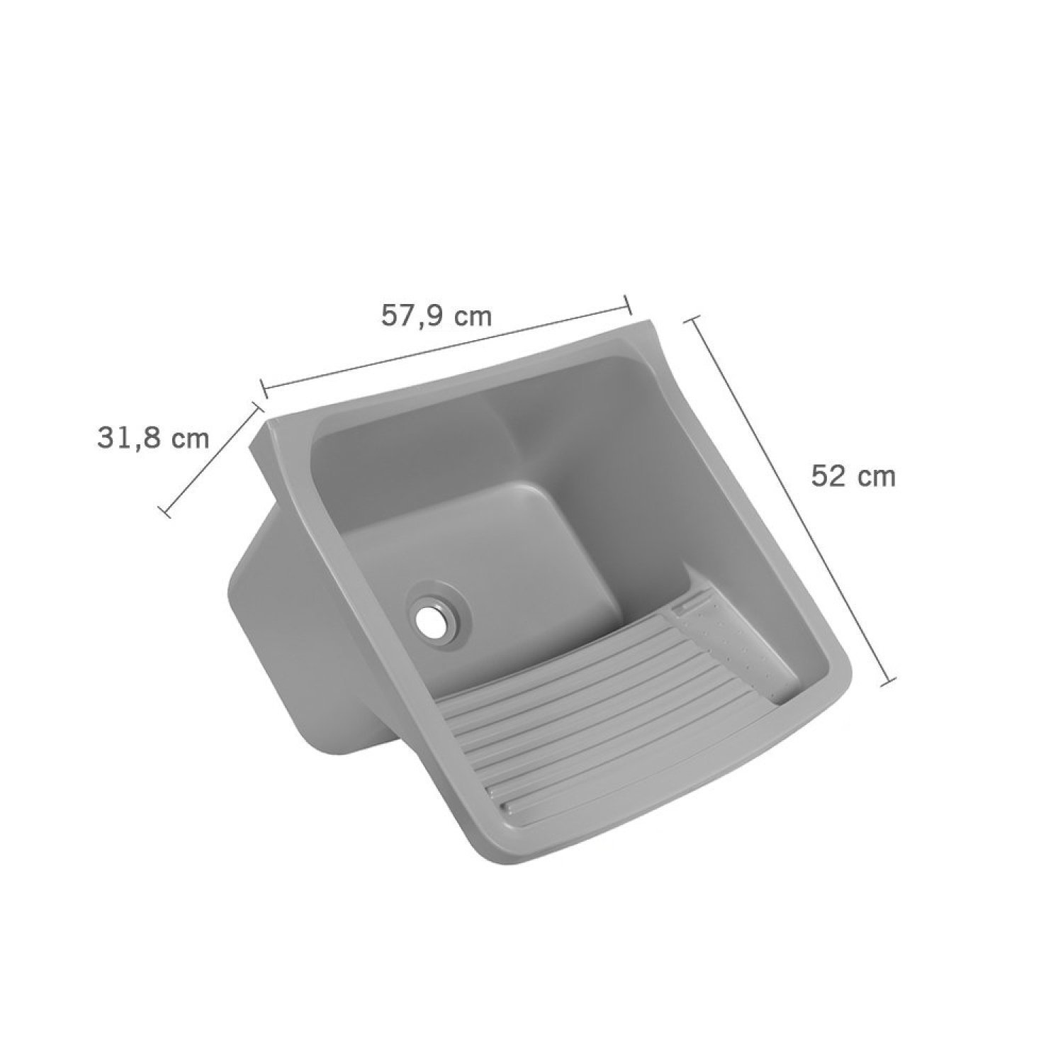 Tanque Plástico 40 Litros 57,9x52x31,8cm Astra - 3