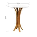 Ver imagem 3 de Mesa Bistrô Valencia 2 Lugares Redonda MDF Laqueado Branco Amêndoa 80cm Decorise