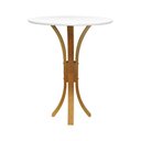 Ver imagem 2 de Mesa Bistrô Valencia 2 Lugares Redonda MDF Laqueado Branco Amêndoa 80cm Decorise