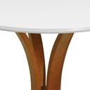 Ver imagem 5 de Mesa Bistrô Valencia 2 Lugares Redonda MDF Laqueado Branco Amêndoa 80cm Decorise